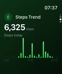 Apple Watch steps tracker